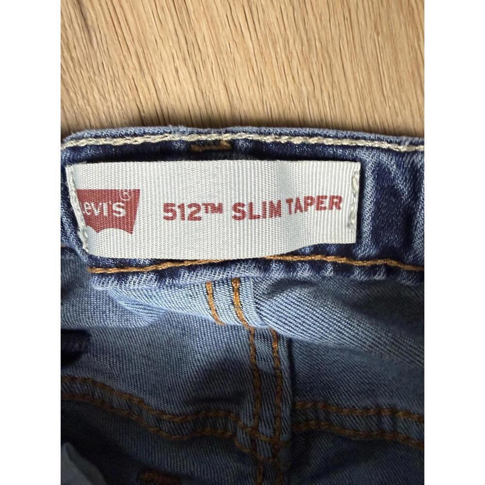 Levi's Jeans Youth 12 Blue Medium Wash 512 Slim Taper Adjustable Waist Stretch - Picture 4 of 7